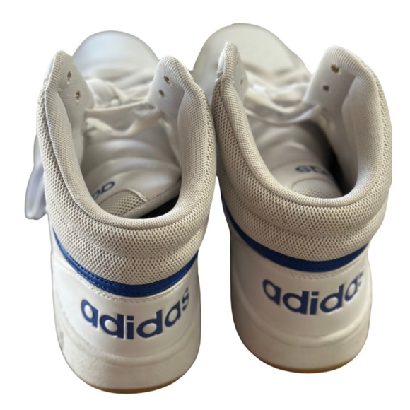 Adidas White and Blue Mid-Top Sneakers - Picture 6 of 9